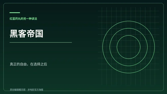 《黑客帝国》红蓝药丸主题的原创中文概念封面，非电影海报