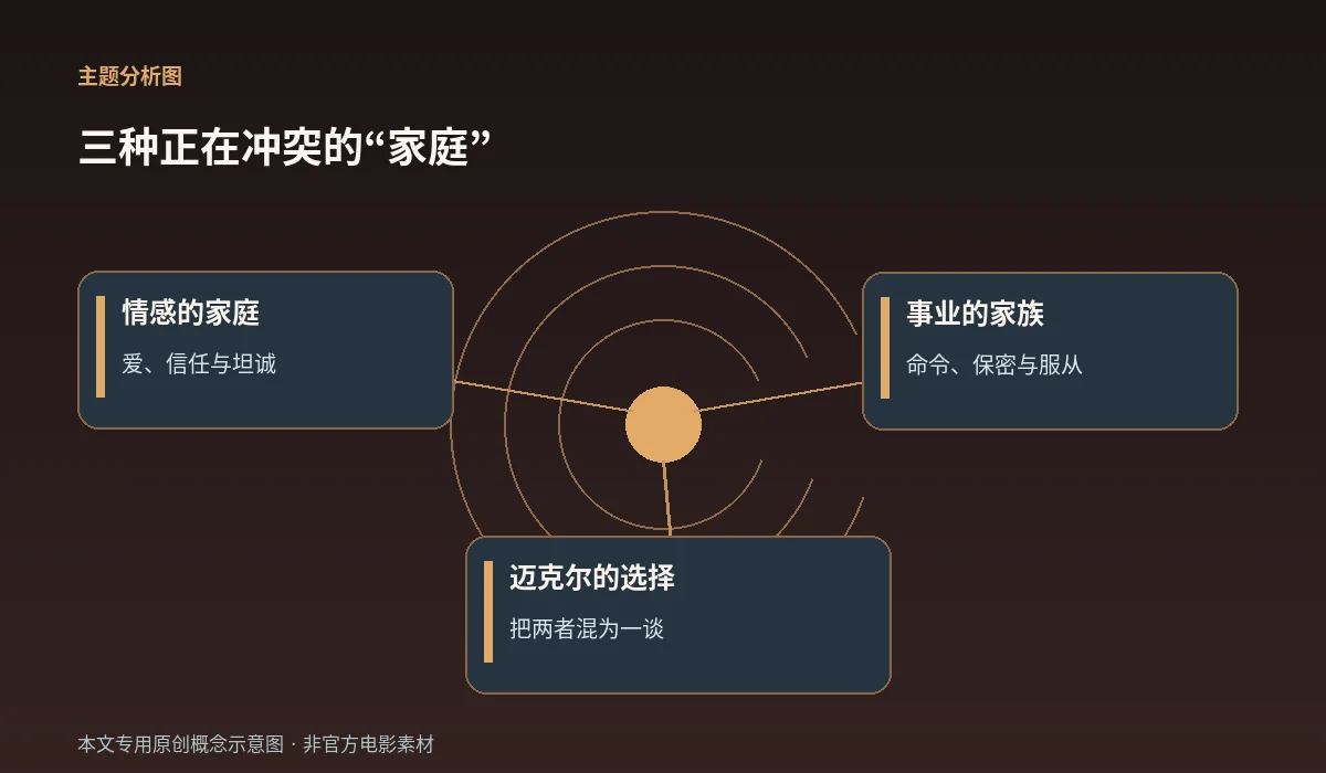 家庭情感与组织权力混同的分析图
